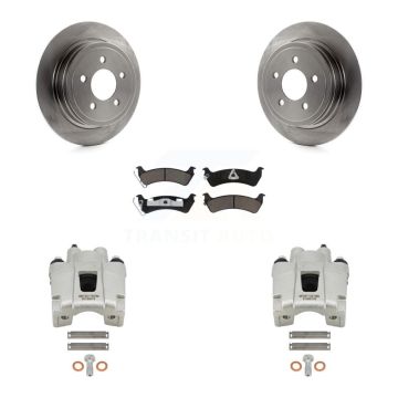 Rear Disc Brake Caliper Rotors And Ceramic Pads Kit For Ford Explorer Sport Trac KC8-100632C