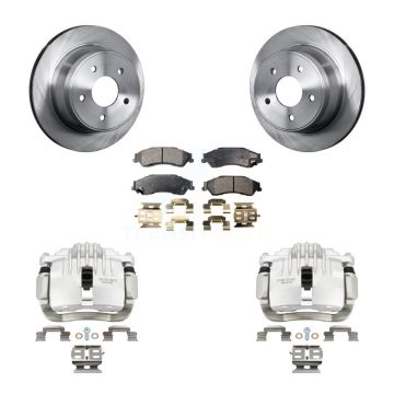 Rear Brake Caliper Rotor Semi-Metallic Pad Kit For Chevrolet GMC Blazer S10 Jimmy Sonoma KC8-100633P