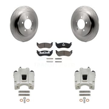 Rear Disc Brake Caliper Rotors And Ceramic Pad Kit For Ford Explorer Mercury Mountaineer KC8-100634C