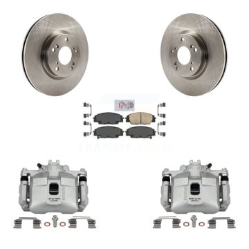 Front Disc Brake Caliper Rotors And Ceramic Pads Kit For 2002-2006 Acura RSX Type-S KC8-100634N
