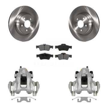 Rear Brake Caliper Rotor Semi-Metallic Pad Kit For Mercedes-Benz S350 With Sport Package KC8-100634S