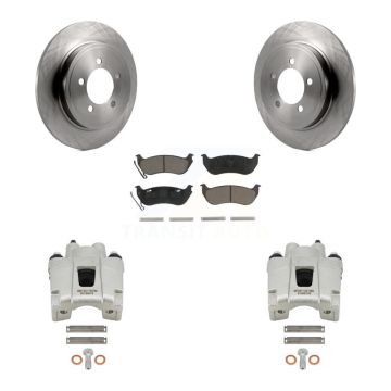 Rear Disc Brake Caliper Rotors And Ceramic Pads Kit For Ford Explorer Sport Trac Mercury KC8-100635C