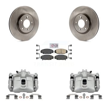 Front Disc Brake Caliper Rotors And Ceramic Pads Kit For 2000-2009 Honda S2000 KC8-100635N