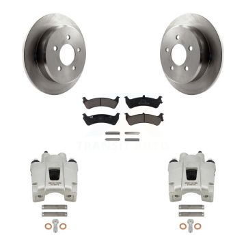 Rear Disc Brake Caliper Rotor Ceramic Pad Kit For 2001 Mercury Mountaineer From 01 02 KC8-100637C