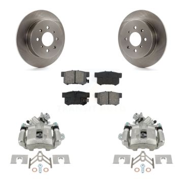Rear Disc Brake Caliper Rotors And Semi-Metallic Pads Kit For Honda Civic Acura EL KC8-100637S