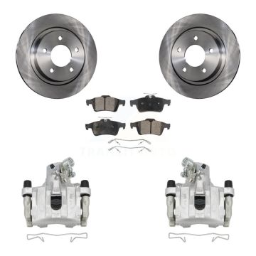 Rear Disc Brake Caliper Rotors And Semi-Metallic Pads Kit For Mazda 3 Sport KC8-100639P