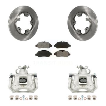 Rear Disc Brake Caliper Rotors Semi-Metallic Pad Kit For Ford Transit-250 Transit-150 HD KC8-100639S
