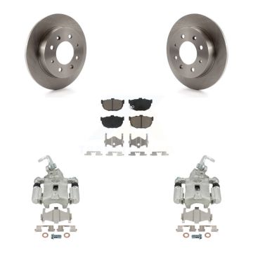 Rear Disc Brake Caliper Rotors And Ceramic Pads Kit For Kia Spectra Spectra5 KC8-100641C