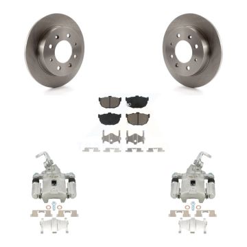 Rear Disc Brake Caliper Rotors And Ceramic Pads Kit For Kia Spectra Spectra5 KC8-100642C
