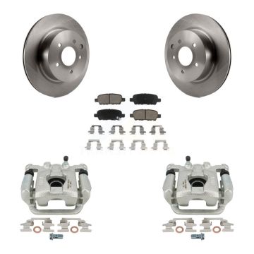 Rear Disc Brake Caliper Rotors And Ceramic Pads Kit For 2019-2022 Nissan Maxima KC8-100644C