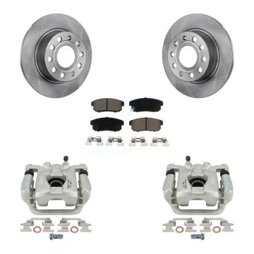 Rear Disc Brake Caliper Rotors And Ceramic Pads Kit For 2003 Nissan Maxima From 01 03 KC8-100645C