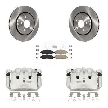 Front Disc Brake Caliper Rotors And Ceramic Pads Kit For Honda Pilot Ridgeline Acura MDX KC8-100646N