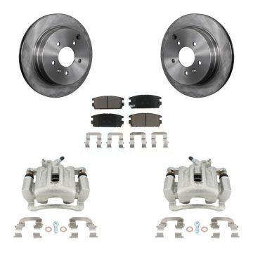 Rear Brake Caliper Rotors & Ceramic Pad Kit For Chevrolet Equinox Pontiac Torrent Saturn KC8-100647C
