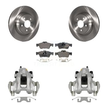 Rear Brake Caliper Rotor Semi-Metallic Pad Kit For Mercedes-Benz S350 With Sport Package KC8-100647P