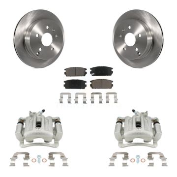 Rear Brake Caliper Rotor And Ceramic Pad Kit For 2010-2017 Chevrolet Equinox GMC Terrain KC8-100648C