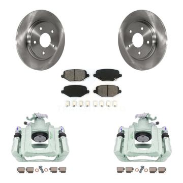 Rear Disc Brake Caliper Rotors And Semi-Metallic Pads Kit For Ram C/V KC8-100649S