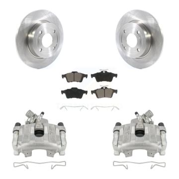 Rear Disc Brake Caliper Rotors And Ceramic Pads Kit For 2018-2021 Ford EcoSport FWD KC8-100650C