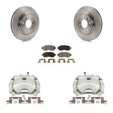 Front Disc Brake Caliper Rotors And Ceramic Pads Kit For Nissan LEAF KC8-100650T