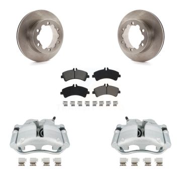 Rear Brake Caliper Rotor And Semi-Metallic Pad Kit For Sprinter 3500 Mercedes-Benz Dodge KC8-100653S
