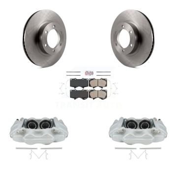 Front Disc Brake Caliper Rotors And Ceramic Pads Kit For 2003-2009 Lexus GX470 KC8-100655N