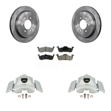 Rear Brake Caliper Rotor And Semi-Metallic Pad Kit For Ford Expedition Lincoln Navigator KC8-100656S