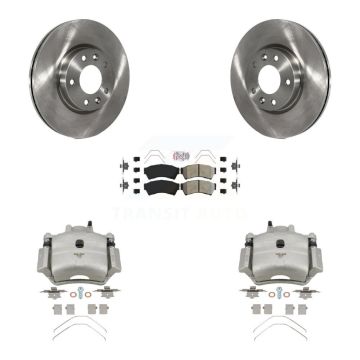 Front Disc Brake Caliper Rotor Semi-Metallic Pad Kit For Ford Fusion Mazda 6 Lincoln MKZ KC8-100658N