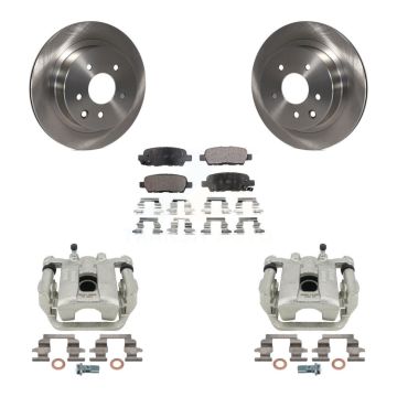 Rear Disc Brake Caliper Rotors Semi-Metallic Pad Kit For Nissan Rogue Sport Qashqai LEAF KC8-100658P