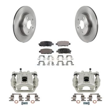 Rear Disc Brake Caliper Rotors And Semi-Metallic Pads Kit For Nissan Rogue Sport LEAF KC8-100659P