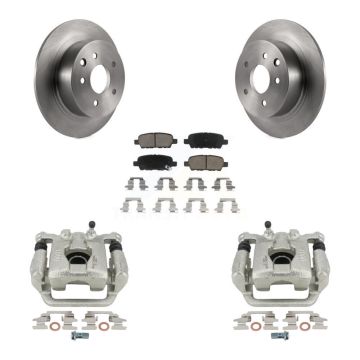 Rear Disc Brake Caliper Rotors And Ceramic Pads Kit For Nissan Altima Maxima KC8-100660C