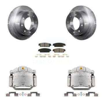 Rear Brake Caliper Rotors Semi-Metallic Pad Kit For 2011 Chevrolet Silverado 1500 Hybrid KC8-100660S