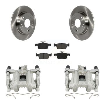 Rear Disc Brake Caliper Rotors And Semi-Metallic Pads Kit For Honda Civic KC8-100661S