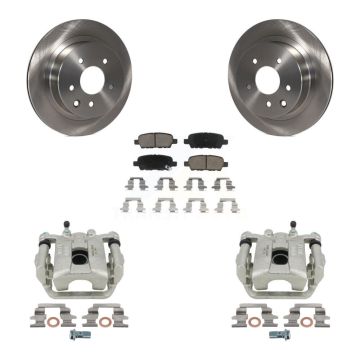 Rear Disc Brake Caliper Rotors And Ceramic Pads Kit For Nissan Rogue X-Trail Select KC8-100662C