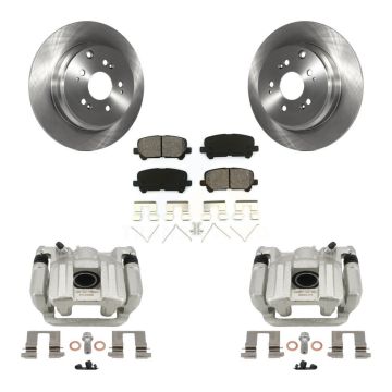 Rear Disc Brake Caliper Rotors And Semi-Metallic Pads Kit For 2011-2017 Honda Odyssey KC8-100662S