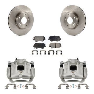 Front Disc Brake Caliper Rotors And Ceramic Pads Kit For Hyundai Santa Fe Kia Sorento KC8-100662T