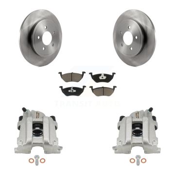 Rear Brake Caliper Rotor & Ceramic Pad Kit For Ford Escape Mazda Tribute Mercury Mariner KC8-100663C