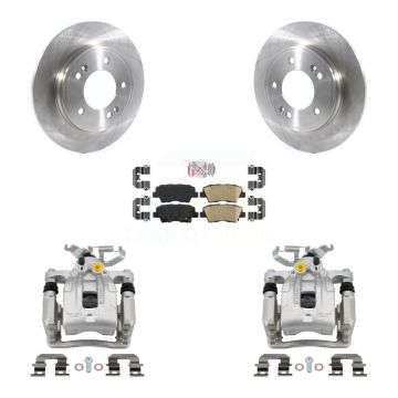 Rear Disc Brake Caliper Rotors And Ceramic Pads Kit For Hyundai Elantra Kia Niro Ioniq KC8-100663N