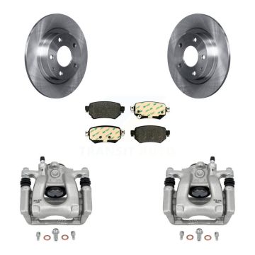 Rear Disc Brake Caliper Rotors And Semi-Metallic Pads Kit For 2016-2021 Mazda 6 KC8-100663P