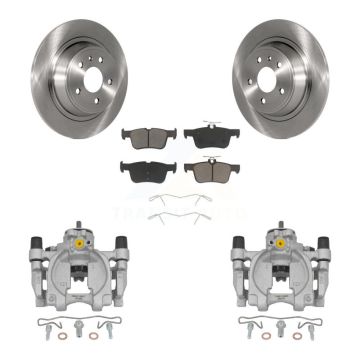 Rear Disc Brake Caliper Rotors And Ceramic Pads Kit For Ford Fusion Lincoln MKZ KC8-100664C