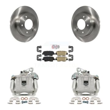 Rear Disc Brake Caliper Rotors And Ceramic Pads Kit For 2017-2020 Hyundai Elantra 2.0L KC8-100664N
