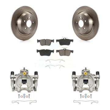 Rear Disc Brake Caliper Rotor Ceramic Pad Kit For Ford Escape Fusion Lincoln MKC MKX MKZ KC8-100665C