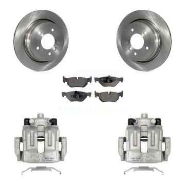 Rear Disc Brake Caliper Rotor & Semi-Metallic Pad Kit For BMW 328i xDrive X1 328xi 325xi KC8-100666P