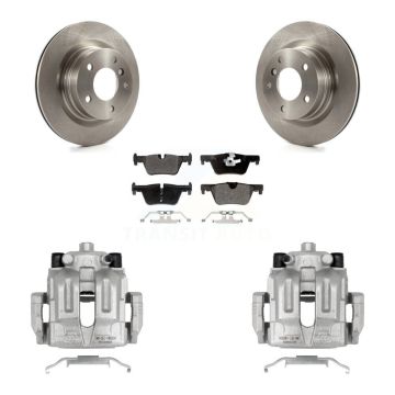 Rear Disc Brake Caliper Rotors And Semi-Metallic Pads Kit For BMW 328i KC8-100667P