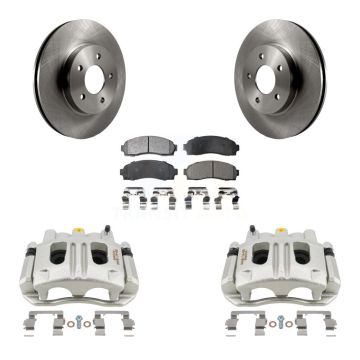 Front Disc Brake Caliper Rotors Ceramic Pad Kit For Chevrolet Equinox Saturn Vue Pontiac KC8-100667T