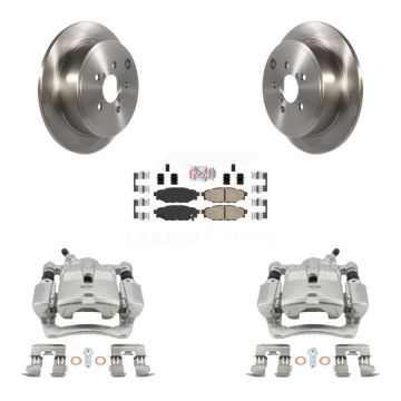 Rear Disc Brake Caliper Rotors And Ceramic Pads Kit For Subaru WRX KC8-100668N