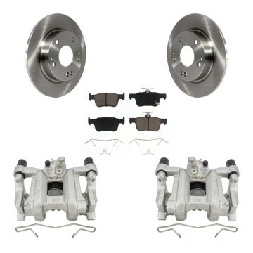 Rear Disc Brake Caliper Rotors And Ceramic Pads Kit For Honda Civic KC8-100669C