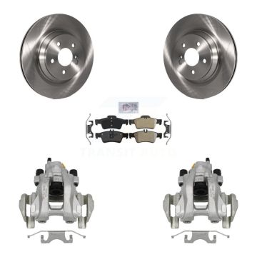 Rear Brake Caliper Rotor Semi-Metallic Pad Kit For Mercedes-Benz S350 With Sport Package KC8-100670N
