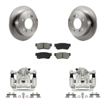 Rear Disc Brake Caliper Rotors Semi-Metallic Pad Kit For Hyundai Tucson Kia Sportage FWD KC8-100670S