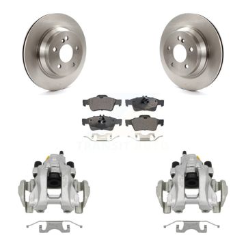 Rear Brake Caliper Rotor & Semi-Metallic Pad Kit For Mercedes-Benz E350 E500 E320 CLS550 KC8-100671P