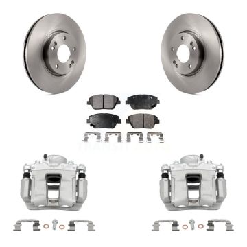 Front Disc Brake Caliper Rotors And Ceramic Pads Kit For Hyundai Sonata Kia Optima KC8-100671T