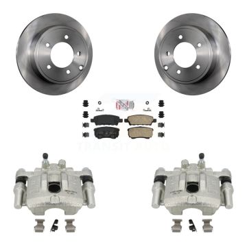 Rear Brake Caliper Rotors & Ceramic Pad Kit For Jeep Mitsubishi Lancer Patriot Dodge 200 KC8-100672N